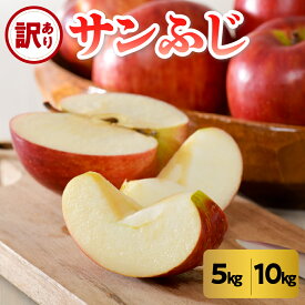 【ふるさと納税】《 先行予約 》【 訳あり 】 サンふじ (内容量が選べる 5kg / 10kg) (配送時期が選べる 12月～3月) / 青森産 りんご 林檎 アップル 不揃い 規格外 常温保存 秋 旬 果物 くだもの フルーツ 青森県 五所川原市