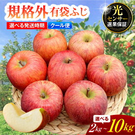 【ふるさと納税】【規格外】 りんご 有袋ふじ ( 選べる内容量：2kg 5kg 10kg 配送時期：5月上旬 6月上旬 7月上旬 ) スマートフレッシュTM貯蔵 または CA貯蔵 青森県産【クール便】フルーツ 果物 青森県 五所川原市