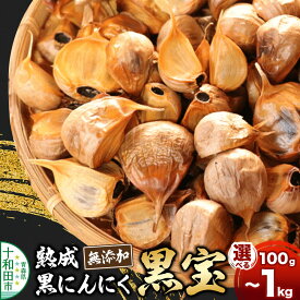 【ふるさと納税】熟成黒にんにく「黒宝」【選べる内容量：100g〜1000g】青森県産 添加物不使用 国産ブランドにんにく 福地ホワイト 青森期待の新人商店 [発酵食品 黒ニンニク 福地ホワイト六片種 栄養]