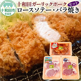 【ふるさと納税】十和田ガーリックポーク ロースソテー・バラ焼きセット 青森県十和田市産 [豚肉 国産 冷蔵 焼肉]