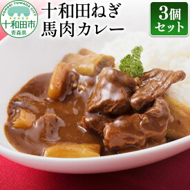 【ふるさと納税】十和田ねぎ馬肉カレー 3個セット [レトルト 惣菜]