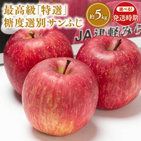 【ふるさと納税】≪発送時期が選べる!≫青森県産 最高級「特選」 糖度選別サンふじ 5kg 【青森県 平川市 JA津軽みらい】青森 青森県産 平川 りんご リンゴ 林檎 くだもの 果物 ふじ フルーツ