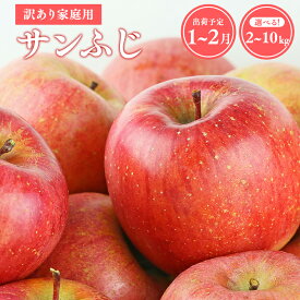 【ふるさと納税】≪令和7年産先行受付≫令和8年1～2月発送! 青森県産 訳あり サンふじ 2kg 3kg 5kg 10kg【青森県 平川市 山内ファーム】家庭用 平川市産 青森りんご りんご リンゴ 林檎 ふじ 贈答 贈答品 お取り寄せ 先行予約 果物 くだもの フルーツ レビューキャンペーン