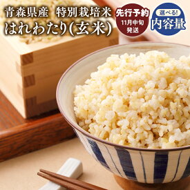 【ふるさと納税】≪令和8年産 先行予約≫11月中旬よりお届け! 特別栽培米 はれわたり 玄米 30kg 10kg 5kg【青森県 平川市】先行予約 米 お米 玄米 青森県産 産地直送 おにぎり 朝ご飯 冷めてもおいしい ご飯 コメ こめ 白米 ごはん ブランド米 特A 特A米 お取り寄せ グルメ