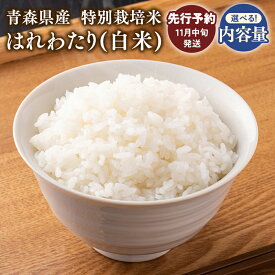 【ふるさと納税】≪令和8年産 先行予約≫ ＼4/24～ 寄附金額を見直しました／ 配送時期と内容量が選べる 特別栽培米 はれわたり 白米 5kg 10kg【青森県 平川市】先行予約 米 お米 精米 青森県産 産地直送 おにぎり 朝ご飯 ご飯 コメ こめ 白米 ごはん ブランド米 特A 特A米