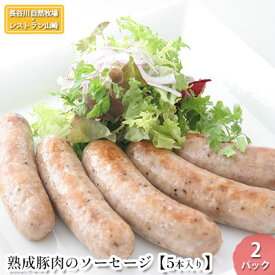 【ふるさと納税】熟成豚肉 ソーセージ 5本入り 2パック セット 詰め合わせ 長谷川自然牧場 レストラン山崎 冷凍 加工肉 加工品 豚 豚肉 お肉 肉 おつまみ つまみ 惣菜 おかず 朝食 熟成豚 青森 青森県 鯵ヶ沢町