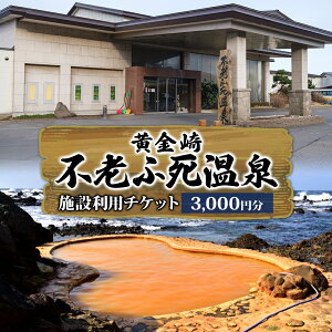 【ふるさと納税】施設利用チケット 不老ふ死温泉で使える利用券 3,000円分 黄金の湯 温泉 宿泊 旅行 観光 トラベル 旅 青森 白神山地 露天風呂 和室 オーシャンビュー 日本海 夕陽 宿 ご当地