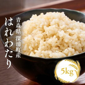 【ふるさと納税】【令和8年産　新米】青森ブランド米 はれわたり 玄米 1袋 5kg 米 お米 コメ こめ 食品 ご飯 ごはん 和食 甘み 国産 送料無料