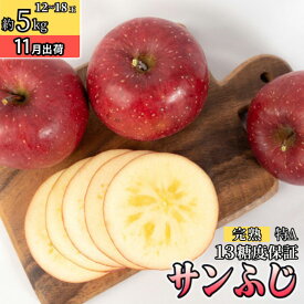 【ふるさと納税】11月 特A完熟サンふじ約5kg（12～18玉）13度【青森りんご・ゆうきアップル・11月・12月】 　お届け：2026年11月20日～2026年12月20日