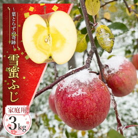 【ふるさと納税】【家庭用】雪蜜ふじ～葉とらずの奇跡～約3kg【青森りんご・マルコウアップル】果物類 フルーツ 林檎 リンゴ 板柳町 青森県 おやつ デザート　お届け：2026年11月下旬～2027年1月下旬