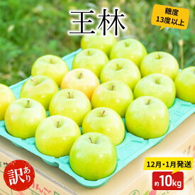 【ふるさと納税】りんご【12月・1月発送】糖度13度以上訳あり品 家庭用王林 約10kg【青森りんご】　お届け：2026年12月上旬～2027年1月末
