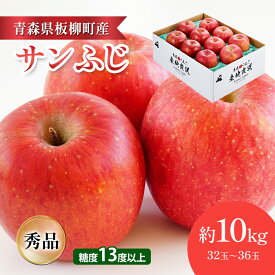 【ふるさと納税】【園地指定・情熱サンふじ】糖度13度以上/約10kg/秀品/サンふじ　青森県　りんご　リンゴ　林檎　フルーツ　くだもの　果物　お届け：2025年12月上旬～2026年4月下旬まで