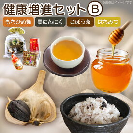 【ふるさと納税】 詰め合わせ セット 健康増進セットB もちひめ舞 200g 黒にんにく100g ごぼう茶 1袋 はちみつ 1本 [アグリの里おいらせ 青森県 おいらせ町 oi02ayo590006] 雑穀 雑穀米 にんにく ニンニク 黒にんにく お茶 ごぼう ハチミツ
