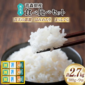 【ふるさと納税】 米 無洗米 令和6年 青森県産 食べ比べ 2合 キューブ セット 青天の霹靂 はれわたり まっしぐら 各3個 化粧箱入り [わか本米店 青森県 おいらせ町 oi02ayo800013] お米 令和6年産 ブランド米 ご飯 白米 精米 こめ 詰め合わせ セット