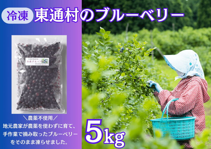 楽天市場】【ふるさと納税】冷凍ブルーベリー（5kg） : 青森県 