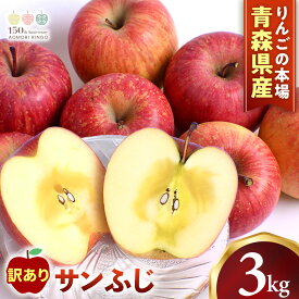 【ふるさと納税】青森県産りんご サンふじ 訳あり 約3kg サイズおまかせ 【船場 正寛】【2026年産・先行予約】★2026年12月中旬以降順次発送★ 青森県 三戸町 BW-25-001