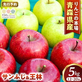 【ふるさと納税】【先行予約】青森りんご【サンふじ＆王林】セット 約5kg（計12〜20玉）【2026年産】★2026年11月下旬〜12月下旬頃まで発送予定★りんご 林檎 リンゴ 国産 果物 フルーツ 贈答 土産 青森県 三戸町
