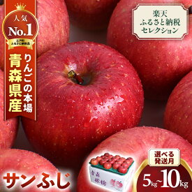 【ふるさと納税】★先行予約★ 人気No.1 青森りんご サンふじ【2026年産】 選べる発送月　選べる容量　約5kg ～ 10kg★2026年11月下旬～2027年2月頃まで発送予定★ りんご 林檎 フルーツ 果物 果実 青森 青森県産 三戸 産地直送 農家直送 送料無料 青森県三戸町