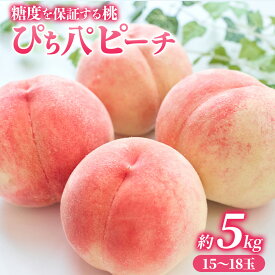 【ふるさと納税】【2025年発送分残り僅か】桃 約5kg (15～18玉) 「ぴちパ　ピ－チ」 桃 もも モモ あかつき まどか 川中島 ピ－チ デザート フルーツ 果物 くだもの 果実 風味豊か 香り 甘い 新鮮 果樹 ジュ－シ－ 果実 みずみずしい 季節のフルーツ 青森県 三戸町 R0712