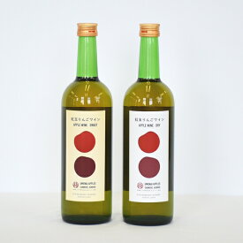 【ふるさと納税】りんごワイン【甘口・中辛口】各720ml・2本セット ワインセット お酒 ギフト 飲み比べ 果実酒 瓶 国産 青森県 三戸