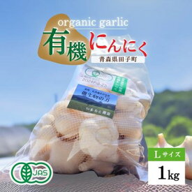 【ふるさと納税】やまもと農産のオーガニックにんにく Lサイズ 1kg　薬味 にんにく 野菜 オーガニック 有機野菜 出荷開始：8月1日〜3月31日