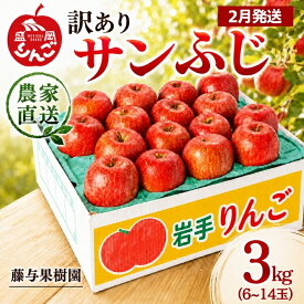 【ふるさと納税】 【先行予約】 訳あり りんご サンふじ 3kg 5kg 10kg 果物 選べる発送月 くだもの フルーツ 林檎 リンゴ 産地直送 新鮮 旬 国産 冬 規格外 不揃い 傷 訳アリ わけあり 岩手県 盛岡市 東北 岩手 盛岡 藤与果樹園