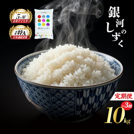 【ふるさと納税】 銀河のしずく 10kg 5kg×2袋 米 定期便 3回 3ヶ月 連続 お届け 盛岡市産 いわて米 ブランド米 精米 白米 米 お米 こめ コメ ライス ご飯 ごはん 美味しい おすすめ贈り物 ぎんがのしずく 国産 産地直送 盛岡 佐々木米穀店