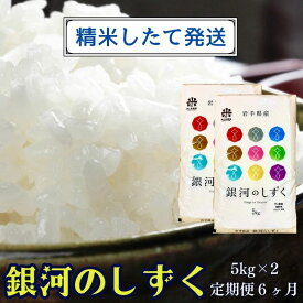 【ふるさと納税】★精米したてが1番！新米★令和5年産 盛岡市産 銀河のしずく 5kg×2『定期便6ヶ月』 ◆1等米のみを使用したお米マイスター監修の米◆　【定期便・ お米 新米 精米したて 特A 透明感 美味しい 甘み ごはん 】　お届け：2023年11月初旬より順次