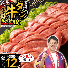 【ふるさと納税】三陸宮古の塩を使用した熟成牛タン(選べる重さ6通り、タン先有無)_ 牛タン 牛たん タン 熟成牛タン 牛肉 肉 お肉 にく たん 焼肉 焼き肉 塩 味付け おかず おつまみ 岩手県 宮古市 ギフト プレゼント 冷凍 送料無料 【配送不可地域：離島】【G1218448】