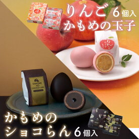 【ふるさと納税】 かもめの玉子 りんご ＆ショコらんセット ( りんご6個入×1箱 / ショコらん6個入×1箱 ) お菓子 おかし スイーツ 銘菓 お土産 おみやげ あんこ 白あん チョコ 贈答 さいとう製菓 三陸 岩手県 大船渡市