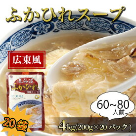 【ふるさと納税】 ふかひれ濃縮スープ 広東風 200g×20袋 フカヒレ スープ 惣菜 そうざい お惣菜 保存 保存食 防災 非常 非常食 長期保存 簡単 お手軽 ごはん 夕飯 おかず サラダ 大船渡 三陸 岩手県 国産