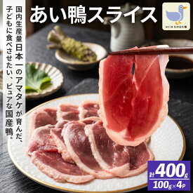 【ふるさと納税】 たのはた鴨 ロース スライス 400g(100g×4P) 鴨 冷凍 小分け 個包装 簡単 簡単調理 おかず 真空 あお鴨 にく 鴨肉 かも カモ 肉 タンパク質 ダイエット 健康 美容 ヘルシー 被災 震災 災害 火災 支援 岩手県 三陸 大船渡市 アマタケ たのはた