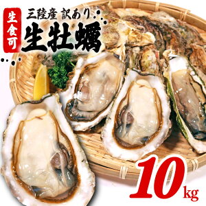 【ふるさと納税】 訳あり 牡蠣 3kg/5kg/10kg(生食可) かき カキ 冷凍 岩手県産 殻付き 生食 生食用 新鮮 濃厚 訳あり わけあり 大きさ不揃い 不揃い 三陸 三陸産 カンカン焼き アヒージョ BBQ バ