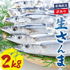 【ふるさと納税】 訳あり さんま 約2kg サンマ 冷蔵 鮮さんま 秋刀魚 発送予定：2026年9月中旬〜11月末まで 限定 期間限定 旬 簡単調理 焼き魚 大容量 煮魚 フライ おかず おつまみ 晩酌 米 丼 海産物 海鮮 魚介 魚介類 三陸 岩手県 大船渡市