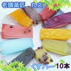 【ふるさと納税】花巻市の老舗菓匠『丸文』 溶けないアイス くずバー 10種×10本セット 葛バー