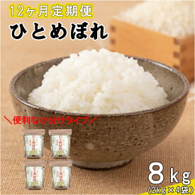 【ふるさと納税】＜予約受付！10月より発送＞【12ヶ月定期便】花巻産ひとめぼれ8kg（2kg×4袋）ふるさと納税 米 定期便 お米 新米 令和5年産 2023年産