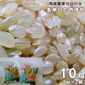 【ふるさと納税】2023年産 玄米ひとめぼれ 「残留農薬0の米?」 10kg（5kg×2袋）お米