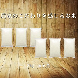 【ふるさと納税】定期便 6ヶ月 ひとめぼれ 2kg 白米 岩手県産 【送料無料】 ギフト 寄附者専用オリジナル袋 名入れ ふるさと納税 米 定期便