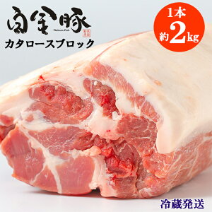 【ふるさと納税】白金豚 カタロース 丸1本（冷蔵）かたまり肉ブロック お肉 豚肉 プラチナポーク ブランド肉 新着