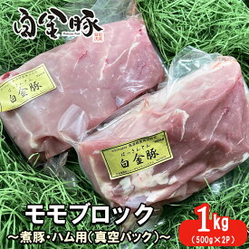 【ふるさと納税】白金豚 モモブロック 500g×2（真空パック）煮豚・ハム用 冷凍 お肉 豚肉 プラチナポーク ブランド肉