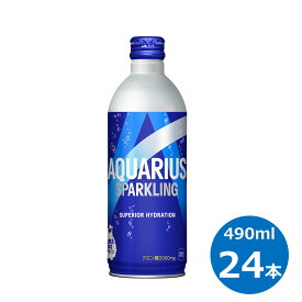 【ふるさと納税】アクエリアス スパークリング 490ml ボトル缶 × 24本 コカ・コーラ 炭酸 ドリンク コカコーラ スポーツドリンク