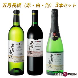 【ふるさと納税】五月長根3本セット （赤ワイン・白ワイン・スパークリングワイン） エーデルワイン