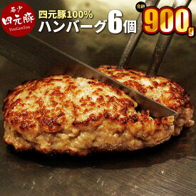 【ふるさと納税】四元豚 ハンバーグ 6個 ギフト お肉 豚肉 贈答 お中元 お歳暮