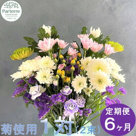 【ふるさと納税】 【定期便/6ヶ月】花 お供えのお花　菊使用1対 枕花 法事 初七日 四十九日 百か日 一周忌 三回忌 三十三回忌 命日 秋彼岸 春彼岸 正月 おしゃれ 日付指定可能 花工房パルテール