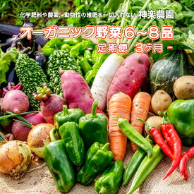 【ふるさと納税】【 予約受付 2024年7月～発送開始予定/ 3ヶ月 定期便】 収穫したての 新鮮 野菜 ！ オーガニック 野菜セット 6～8品