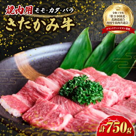 【ふるさと納税】国産 和牛 きたかみ牛 焼肉用 750g （モモ・カタ・バラ ）ミックス 岩手県 北上市 G0018（お肉のたかゆう）黒毛 牛 A5 A4 人気 肩ロース 肉 和牛 焼肉 BBQ 岩手 北上牛 お歳暮 年末年始 年越し お正月 お中元 クリスマス