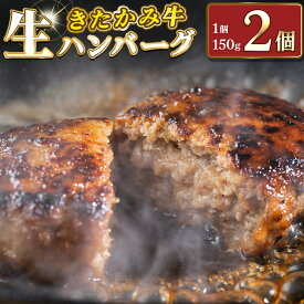 【ふるさと納税】北上牛 生ハンバーグ 2個 又は 4個 入り (1つ 150g ) ハンバーグ 牛肉 豚肉 肉 きたかみ牛 ブランド和牛 和牛 惣菜 おかず 冷凍 岩手県 北上市 (お肉のたかゆう) お中元 お歳暮 ギフト プレゼント 贈り物 クリスマス お正月 BBQ