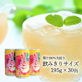 【ふるさと納税】りんごジュース 完熟しぼり 飲みきりサイズ 195g×30本 セット ふじ ジョナゴールド JAいわて平泉 りんご