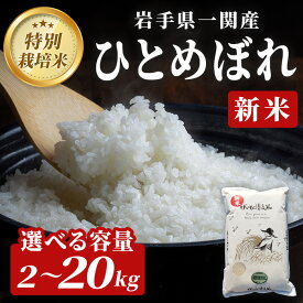 【ふるさと納税】新米 令和7年産 特別栽培米 ひとめぼれ げいび清流米 2kg〜20kg 選べる容量 岩手 お米 いわて コメ 精米 ブランド米 ご飯 白飯 ごはん お弁当 おにぎり 袋 東北 国産 送料無料 岩手県 一関市 【田舎モノ】ichinoseki01637・00040・01875・02049