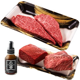 【ふるさと納税】《格之進》門崎 熟成肉 塊焼き & ステーキ セット ( 赤身 )540g ＋ 牛醤 1本 プレミアム 送料無料 無添加 高級 国産 牛肉 肉 岩手 一関 贈り物 ギフト お取り寄せ 冷凍 人気 バーベキュー BBQ 塊焼き